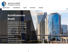 Tablet Screenshot of maxinvest.com.br